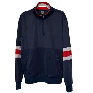 Bleecker & Mercer‎ Men's 1/4 Zip Windbreaker Jacket Blue Size L